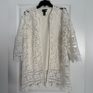 Alfani Cream Cardigan and Shell